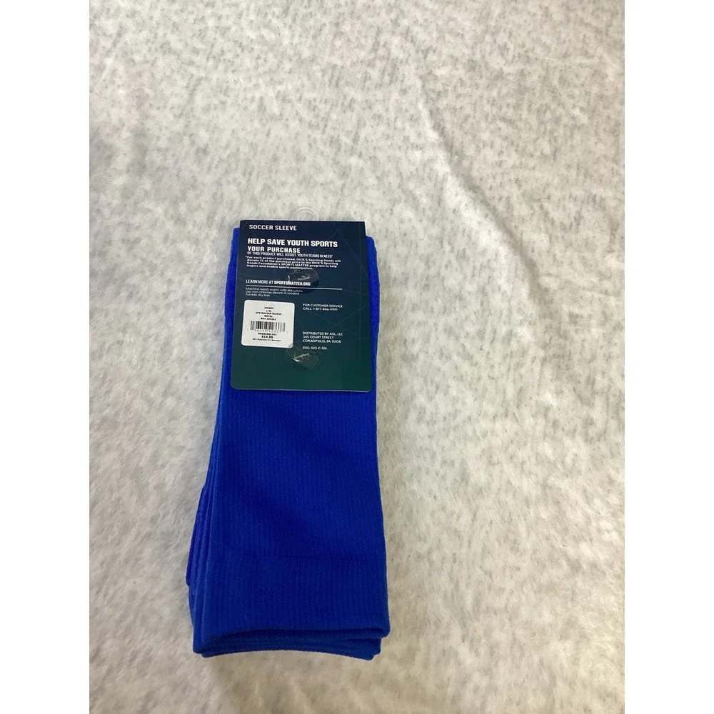 DSG Soccer Sleeve 2 Pack Royal Blue Unisex L/XL Shin Guard‎ Covers New